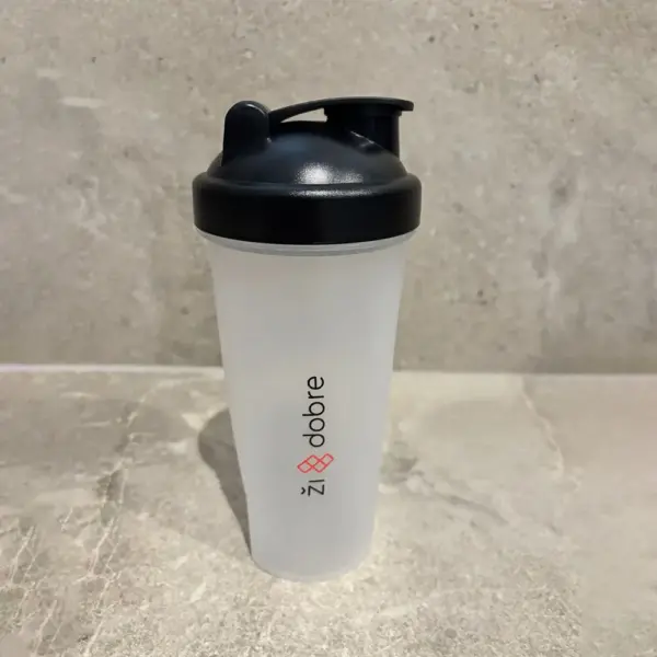 priesvitný shaker s logom Ži Dobre