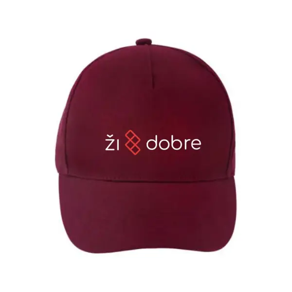 Bordová šiltovka s logom Ži Dobre