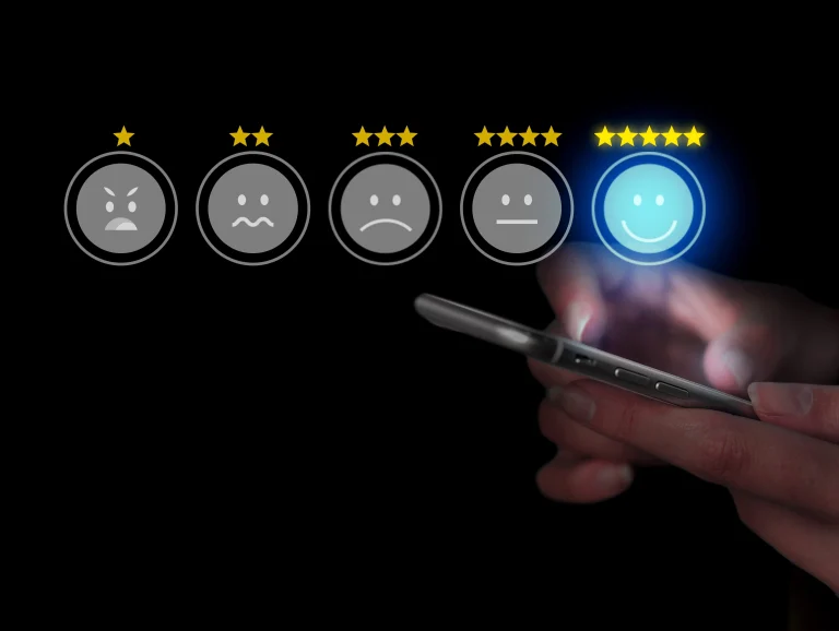 dávanie recenzie cez mobil, 5 hviezdičkové hodnotenie